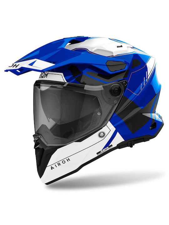 Airoh Commander 2 Reveal Blue Gloss Κράνος Μηχα...