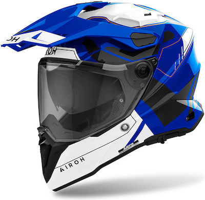 Airoh Commander 2 Reveal Blue Gloss Motorradhelm Ein-Aus ECE 22.06