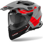 Airoh Commander 2 On-Off Helmet with Pinlock and Sun Visor Reveal REd / Fluo Matt