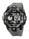 Skmei Digital Men's Watch 50mm Chronograph Battery with Rubber Strap Grey