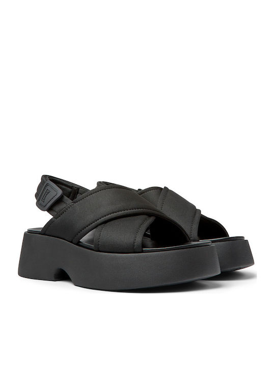 Γυναικεία Σανδάλια Flatforms Μαύρα