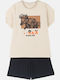 Dreams by Joyce Kids Nightwear Summer Beige/Black Trex