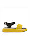 Gioseppo Leder Damen Flache Sandalen in Gelb Farbe