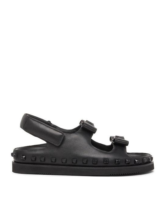 Ash Combo A Sandale Casual Damă Din Piele Negre