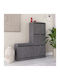 Dude Wooden Shoe Organizer Retro Grey 104.8x26x118.5cm
