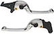 Apido Set Brems-/Kupplungshebel für Motorräder Einstellbar Silber 118646