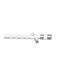 Metallic Curtain Pole Soleil S1 Double with Rail Diameter 25mm Length 160cm Nickel Color 1