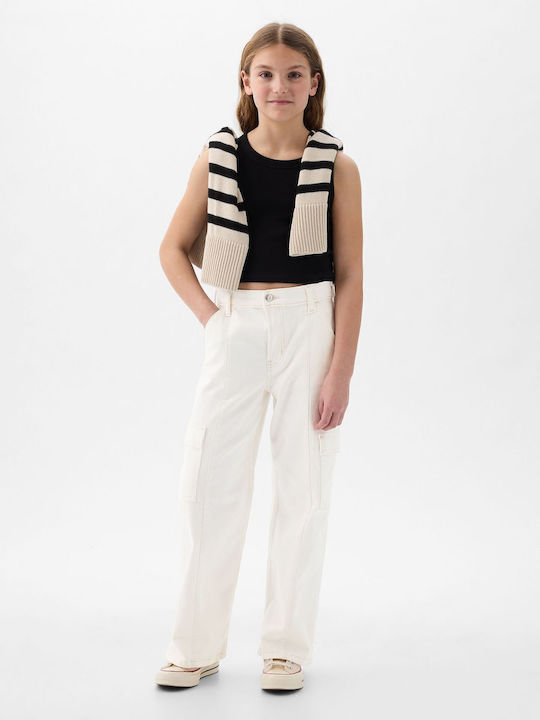 GAP Παιδικό Τζιν Παντελόνι white denim