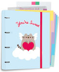 Pusheen Clipboard with 4 Rings for Paper A4 Transparent 1pcs