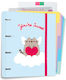 Pusheen Clipboard with 4 Rings for Paper A4 Transparent 1pcs