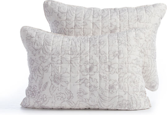 Nef-Nef Homeware Garnet Σετ Μαξιλαροθήκες Grey 52x72εκ.