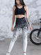 Schulung Frauen Leggings Hochgeschnitten White