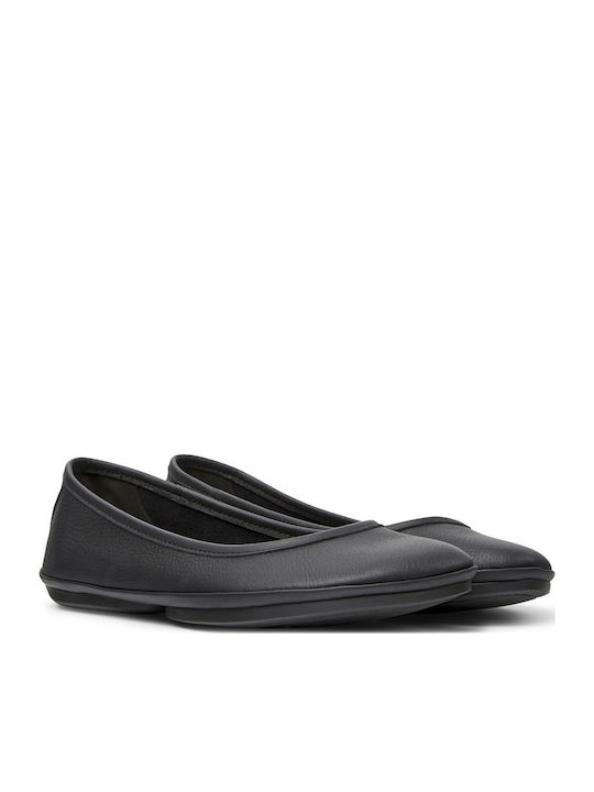 Leather Ballerinas Right Nina Black