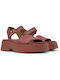 Camper Leather Women's Sandals Red