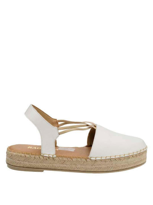 Ragazza Lederne Damen Espadrilles in Weiß Farbe