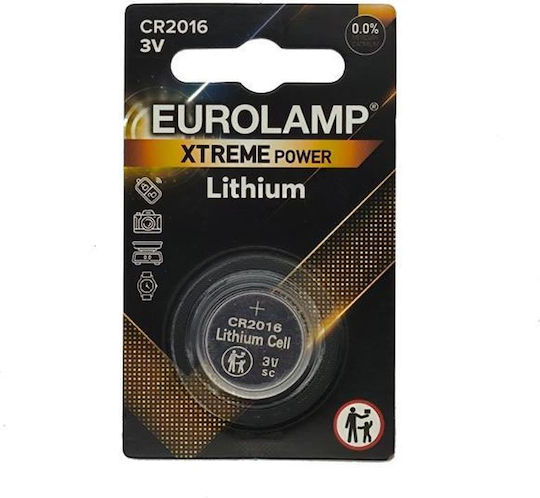 Eurolamp Batterie Lithium für Uhren CR2016 3V 1Stück