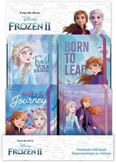 Disney Frozen 2 Σετ 24 Παιδικά Σημειωματάρια 96 Φύλλων με Λάστιχο