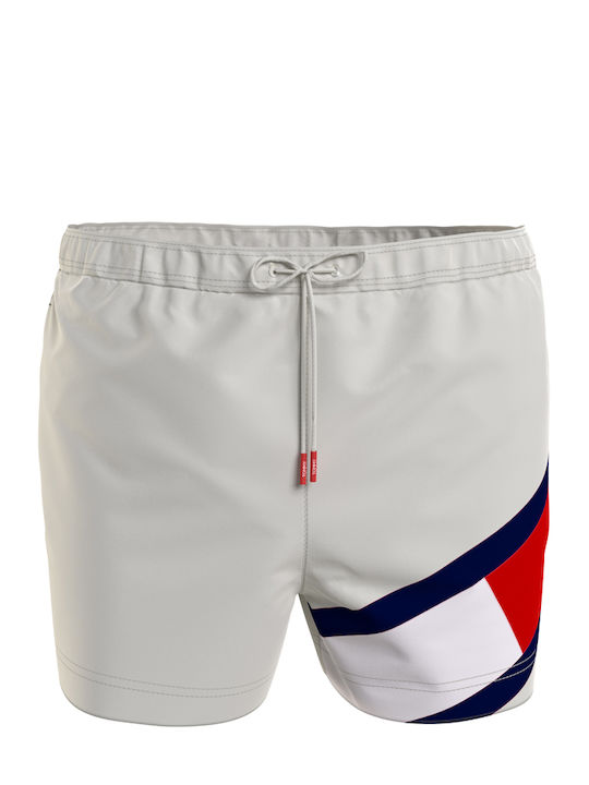 Men's Swimwear Shorts White with Patterns