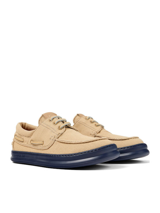 Camper Runner Men's Leather Moccasins Beige