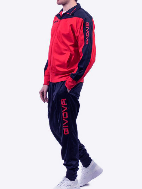 Tuta Roma Παντελόνι Φόρμας με Λάστιχο Red/blu