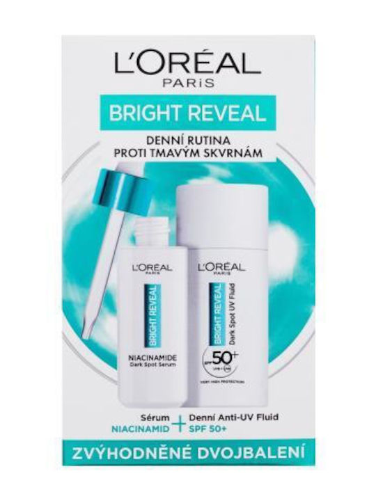 L'oréal Paris Bright Reveal Dark Spot Uv Fluid Spf50+ Σετ Δώρου Σετ