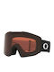 Oakley Fall Line L Mască de Schi și Snowboard pentru Adulți, Neagră, cu Lentilă Neagră