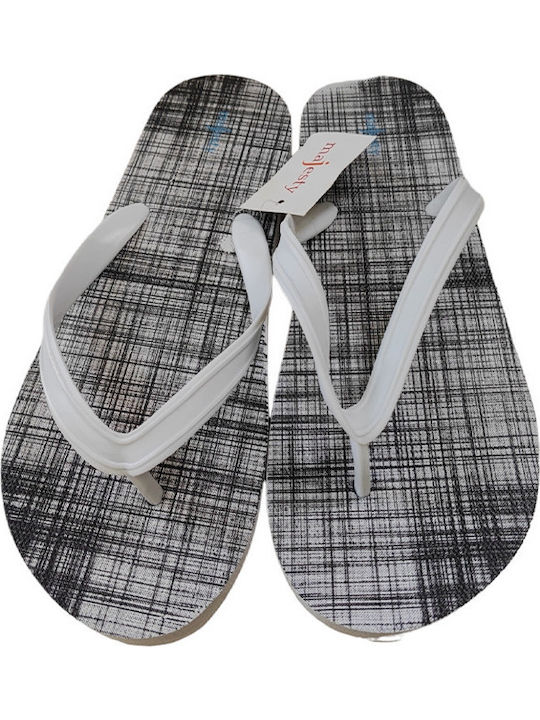 Majesty Men's Flip Flops White