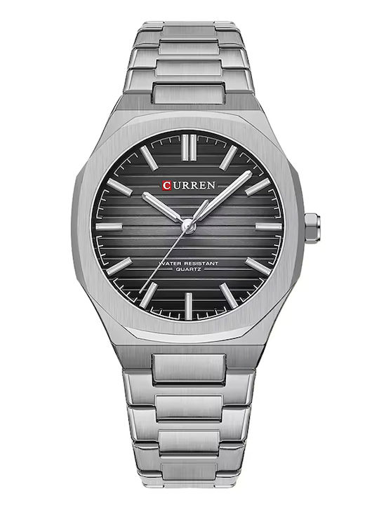 Curren Ανδρικό Ρολόι 42mm Μπαταρίας με Μαύρο Με...
