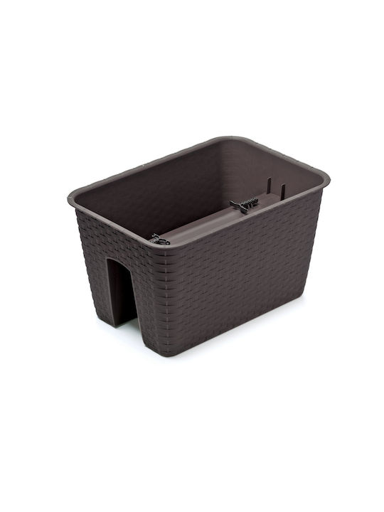 Prosperplast Висящи Саксия Пластмаса Кафяв 39.6x27.2x22.5εκ.