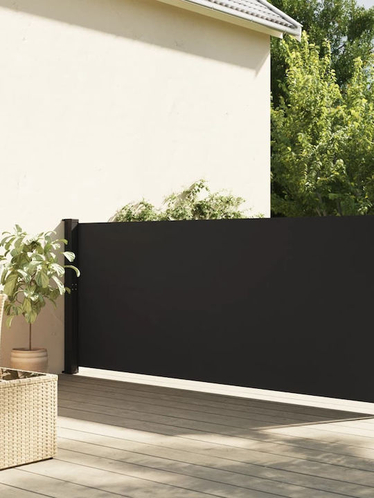 vidaXL Seitenrolloschatten Terrasse Schwarz 1.2x5m