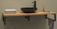 Kolossos Waschtisch mit Waschbecken & Spiegel mit Licht L120xB50xH34cm Oak