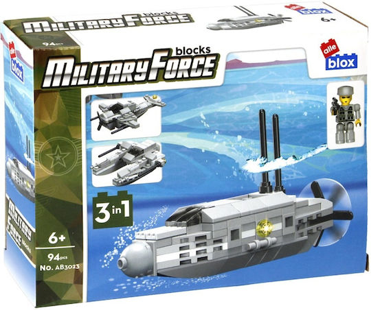 Alleblox Military Force Building Blocks 3in1 for 6+ Years 94 Pieces