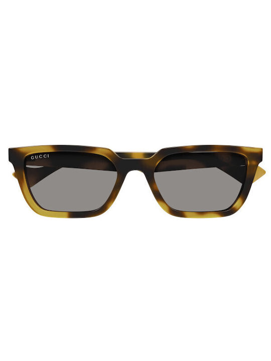 Gucci Γυαλιά Ηλίου με Καφέ Ταρταρούγα Κοκκάλινο Σκελετό και Γκρι Φακό GG1539S 005