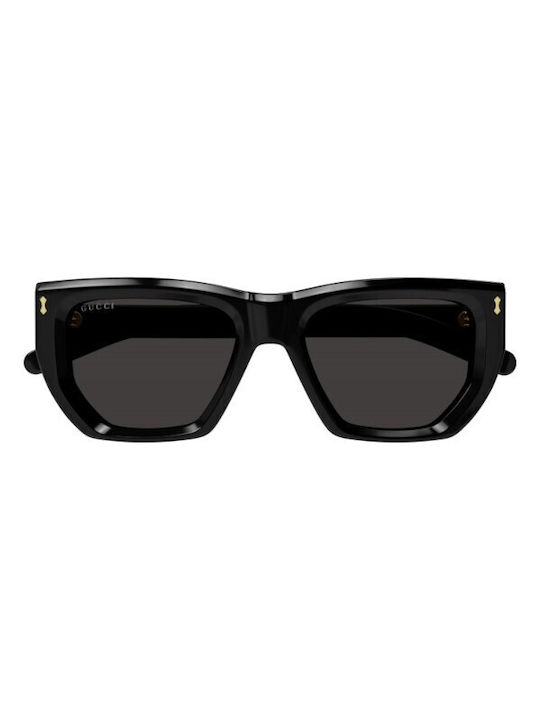 Gucci Women's Sunglasses with Black Plastic Frame and Black Lens GG1520S 001