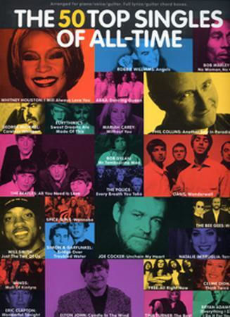 Wise Publications The 50 Top Singles Of All-time) Παρτιτούρα για Πιάνο / Κιθάρα / Φωνή