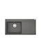 Franke Mythos Mtg 611-100 1140516888 Drop-In Spüle Rechts aus Verbundgranulat B100xT51.5cm Stone Grey