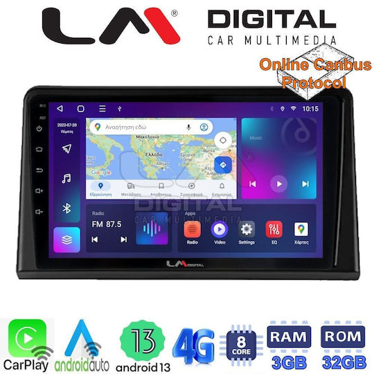 LM Digital Car Audio System for Renault Express 2023 > (Bluetooth/USB/WiFi/GPS/Apple-Carplay/Android-Auto)