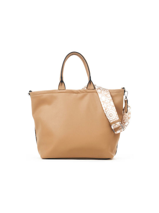 Verde Damen Tasche Schulter Beige