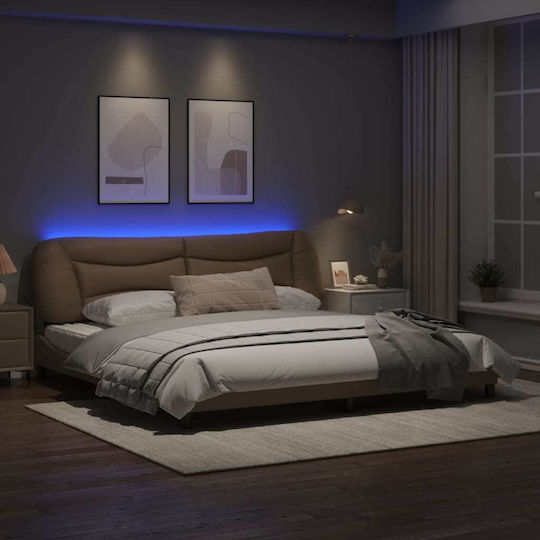Κρεβάτι King Size για Στρώμα 200x200cm Πολύχρωμο