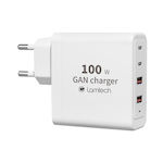 Lamtech Charger Without Cable with 2 USB-A Ports and 2 USB-C Ports 100W Whites (LAM113416)