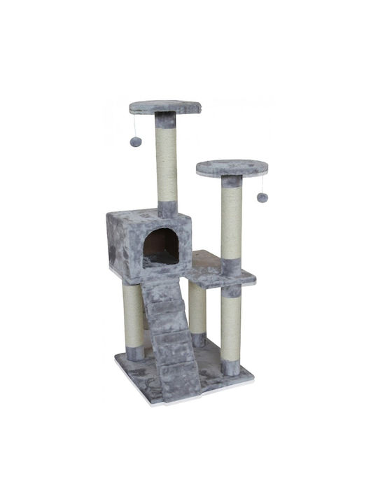 Pet Interest Playground Double Tower Ονυχοδρόμιο Γατόδεντρο Καφέ 4 επιπέδων 53x53x130εκ.