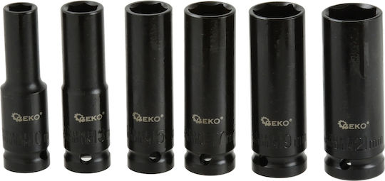 Geko Căpăcel Pneumatic - Pneumatic Hexagonal cu Patrat de Prindere 1/2" Diametru 1/2" / 10 / 13 / 15 / 17 / 19 / 21 1buc