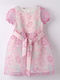Woven Rochie pentru Copii Pink-green