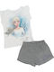 Disney Детска пижама Лятна white Frozen