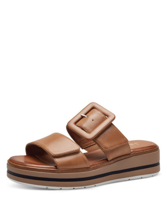 Jana Anatomic Synthetic Leather Women's Sandals Tabac Brown