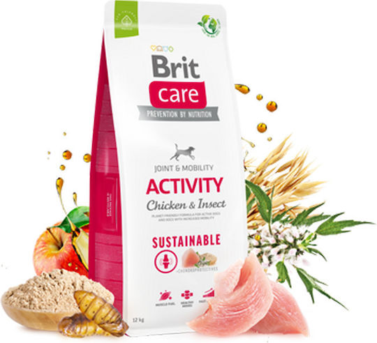 Brit Care Sustainable 1kg Trockenfutter für Hunde ohne Gluten mit Huhn, Lachs und Apfel