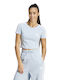 Adidas Damen Sportliches Bluse Kurzärmelig Baby Blue