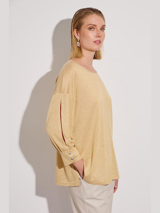 Bill Cost Women's Blouse with Buttons Gold