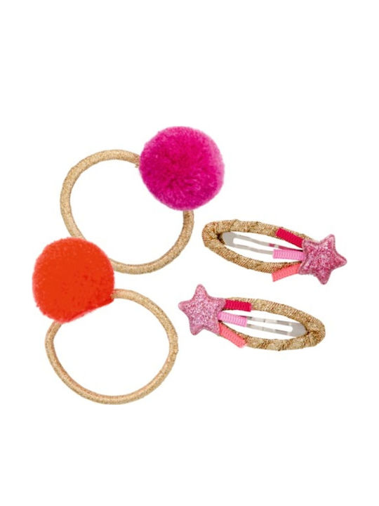 Die Spiegelburg Lillifee Kids Hair Clips Set with Bobby Pin Rubber Band Hair Clip Star in Gold Colour 4 Pieces