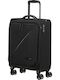 American Tourister Kabinenreisekoffer Weichschalen Black mit 4 Räder Höhe 55cm 150908-1041